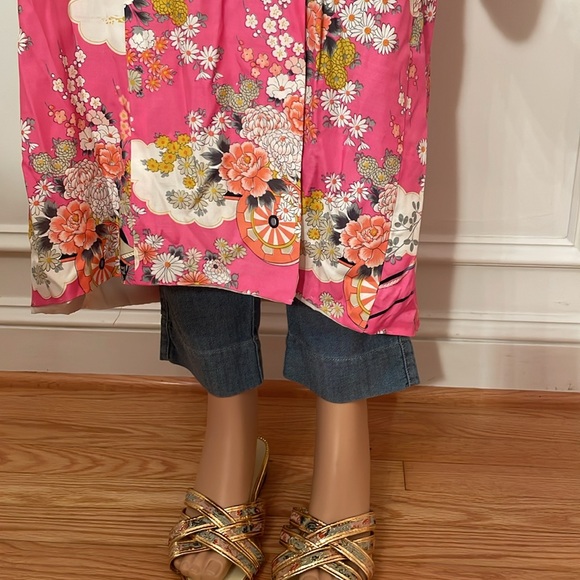 Vintage Japanese KIMONO by BEST QUALITY. Size small- medium . Lined - Picture 6 of 16